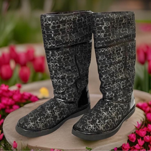 ✨Women’s Coach Black Nikole Midcalf Signature Boots - Picture 8 of 13